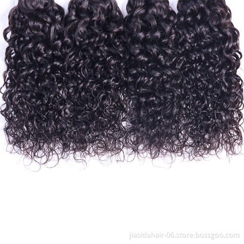 Wholesale Hot Selling Water Wave Curly Weave Raw Brazilian Bundles Cuticle Aligned Virgin Human Hair Extension